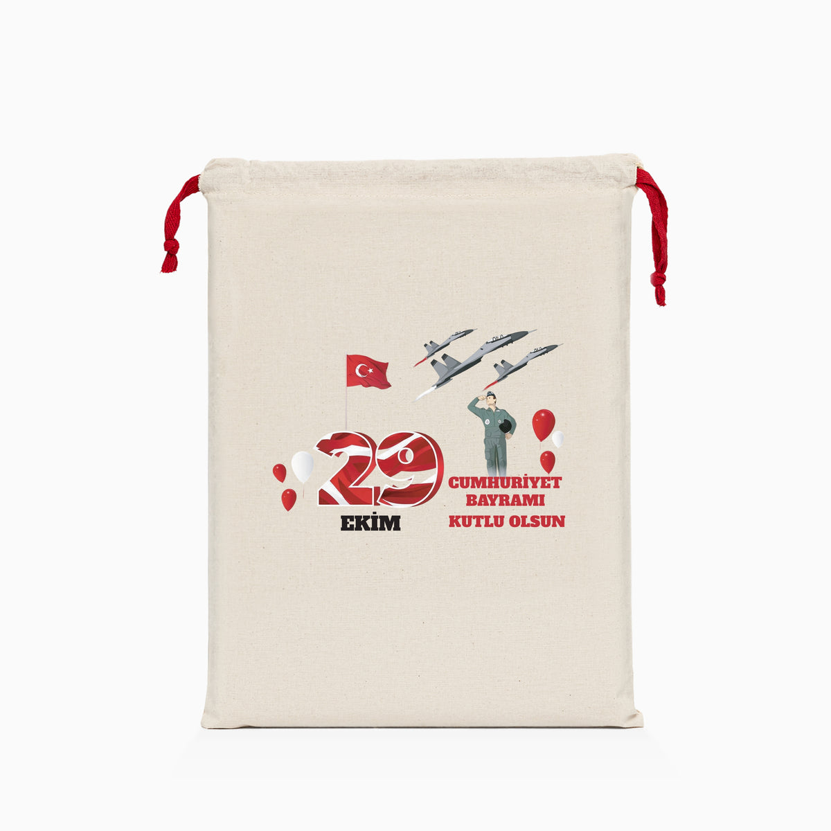 29 Ekim Baskılı Ham Bez Kese