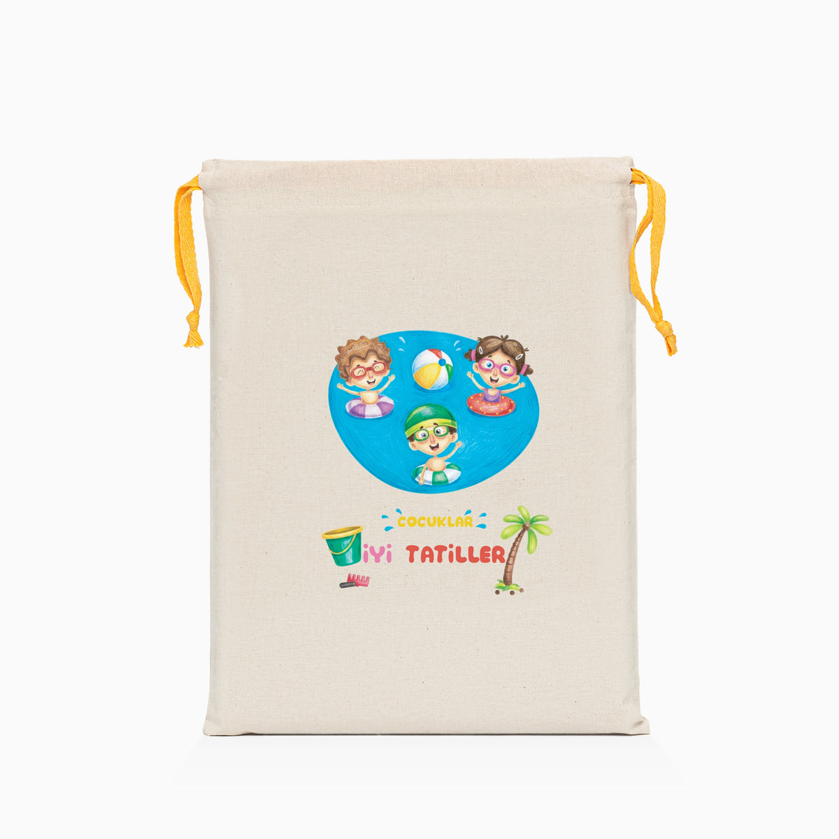 İyi Tatiller Baskılı Ham Bez Kese