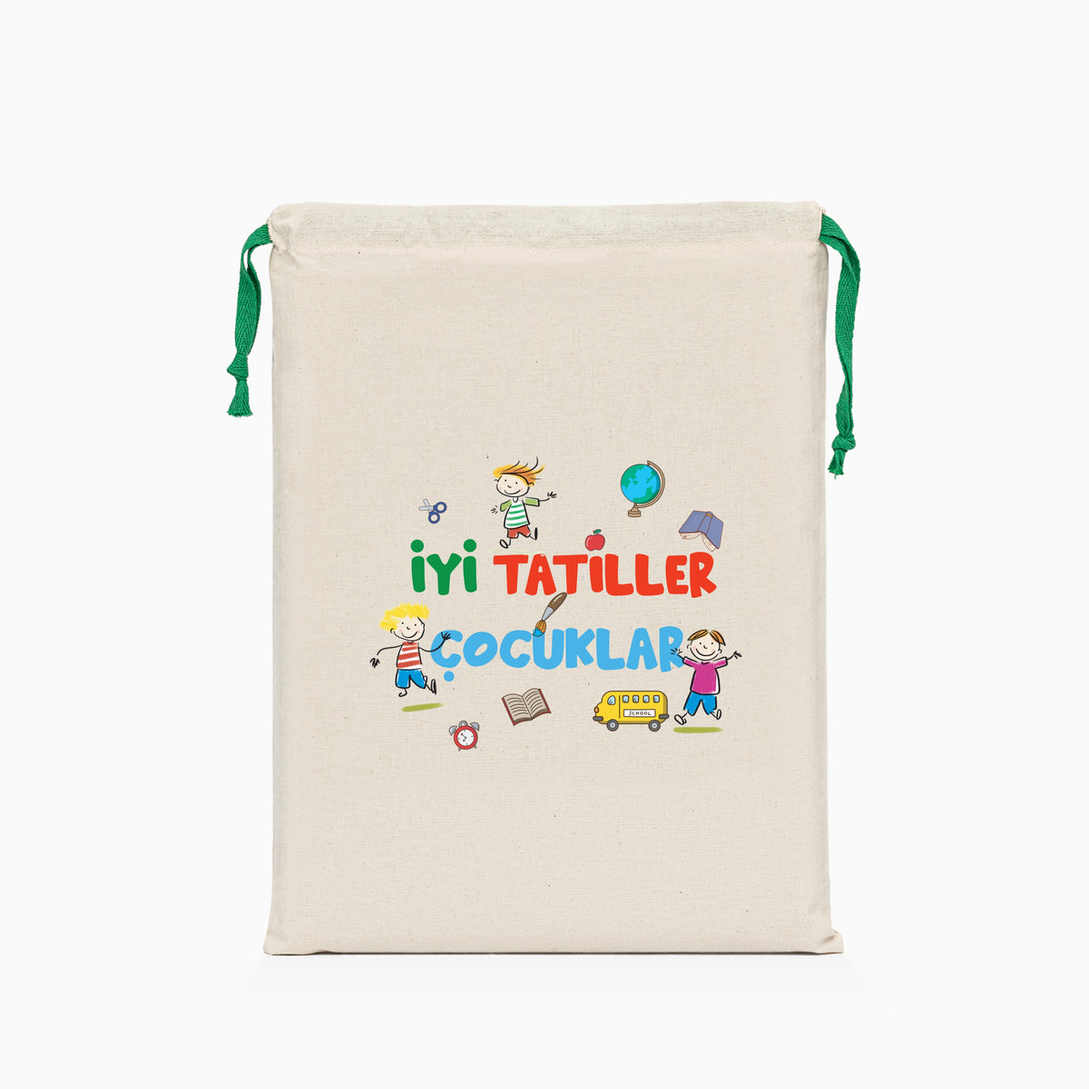 İyi Tatiller Baskılı Ham Bez Kese