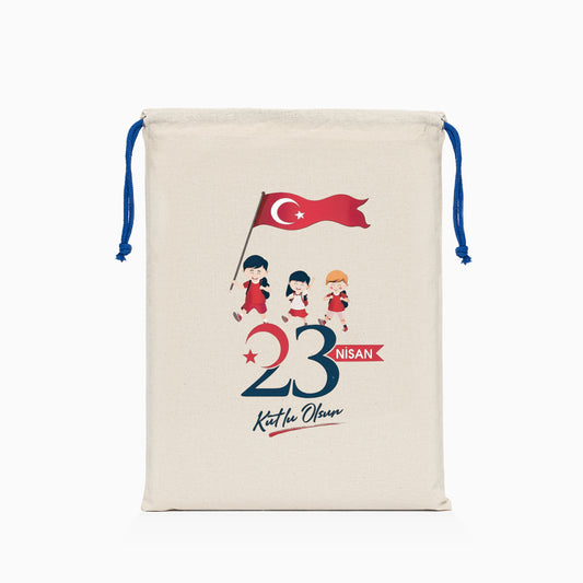 23 Nisan Baskılı Ham Bez Kese