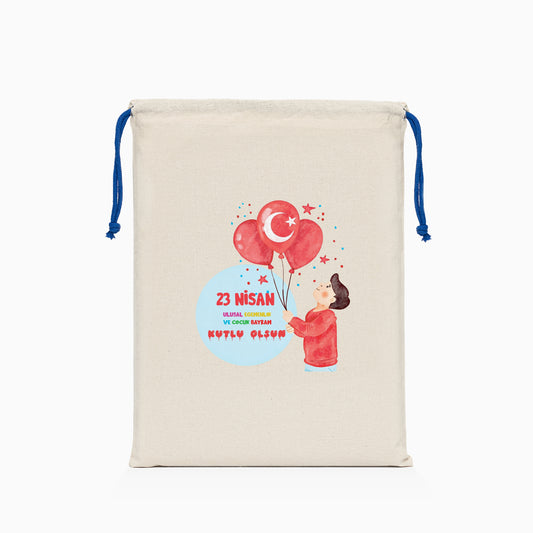 23 Nisan Baskılı Ham Bez Kese