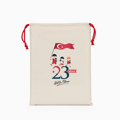 23 Nisan Baskılı Ham Bez Kese