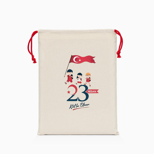 23 Nisan Baskılı Ham Bez Kese