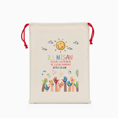 23 Nisan Baskılı Ham Bez Kese