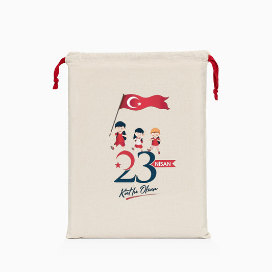 23 Nisan Baskılı Ham Bez Kese