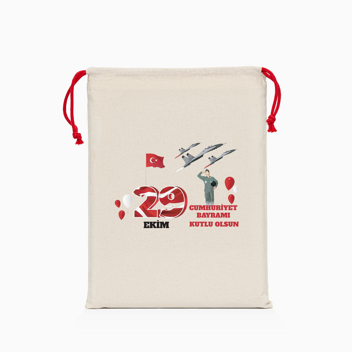 29 Ekim Baskılı Ham Bez Kese