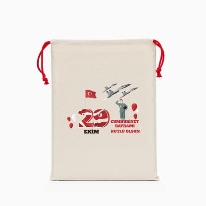 29 Ekim Baskılı Ham Bez Kese