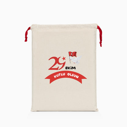 29 Ekim Baskılı Ham Bez Kese