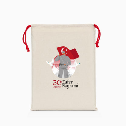 30 Ağustos Baskılı Ham Bez Kese
