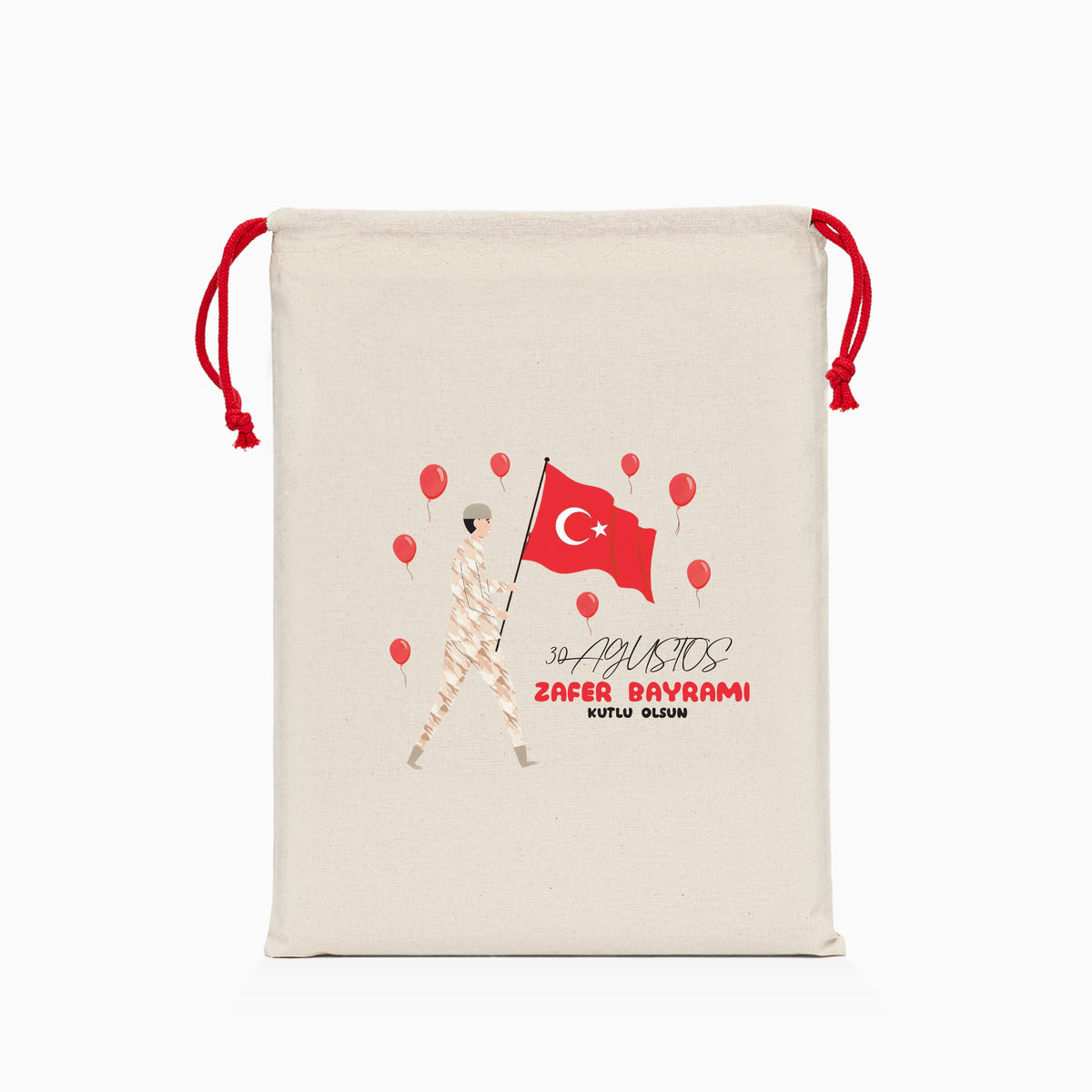 30 Ağustos Baskılı Ham Bez Kese