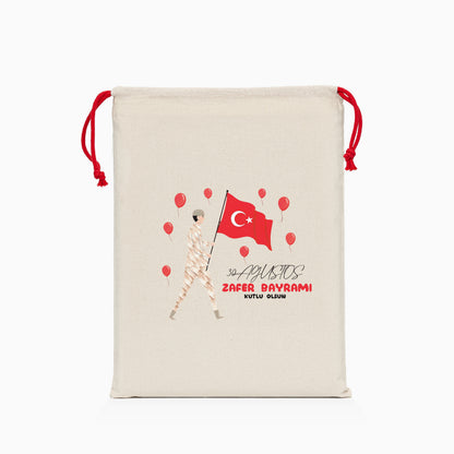 30 Ağustos Baskılı Ham Bez Kese