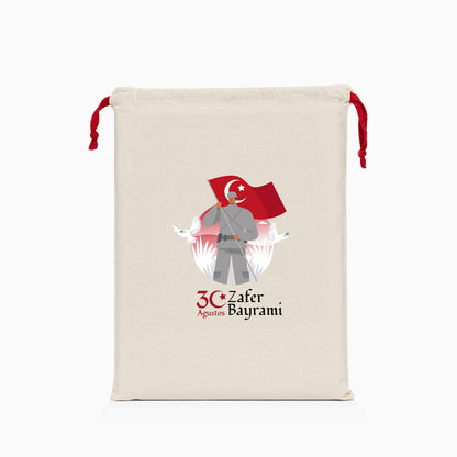 30 Ağustos Baskılı Ham Bez Kese