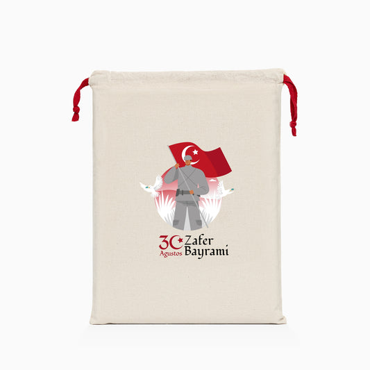 30 Ağustos Baskılı Ham Bez Kese