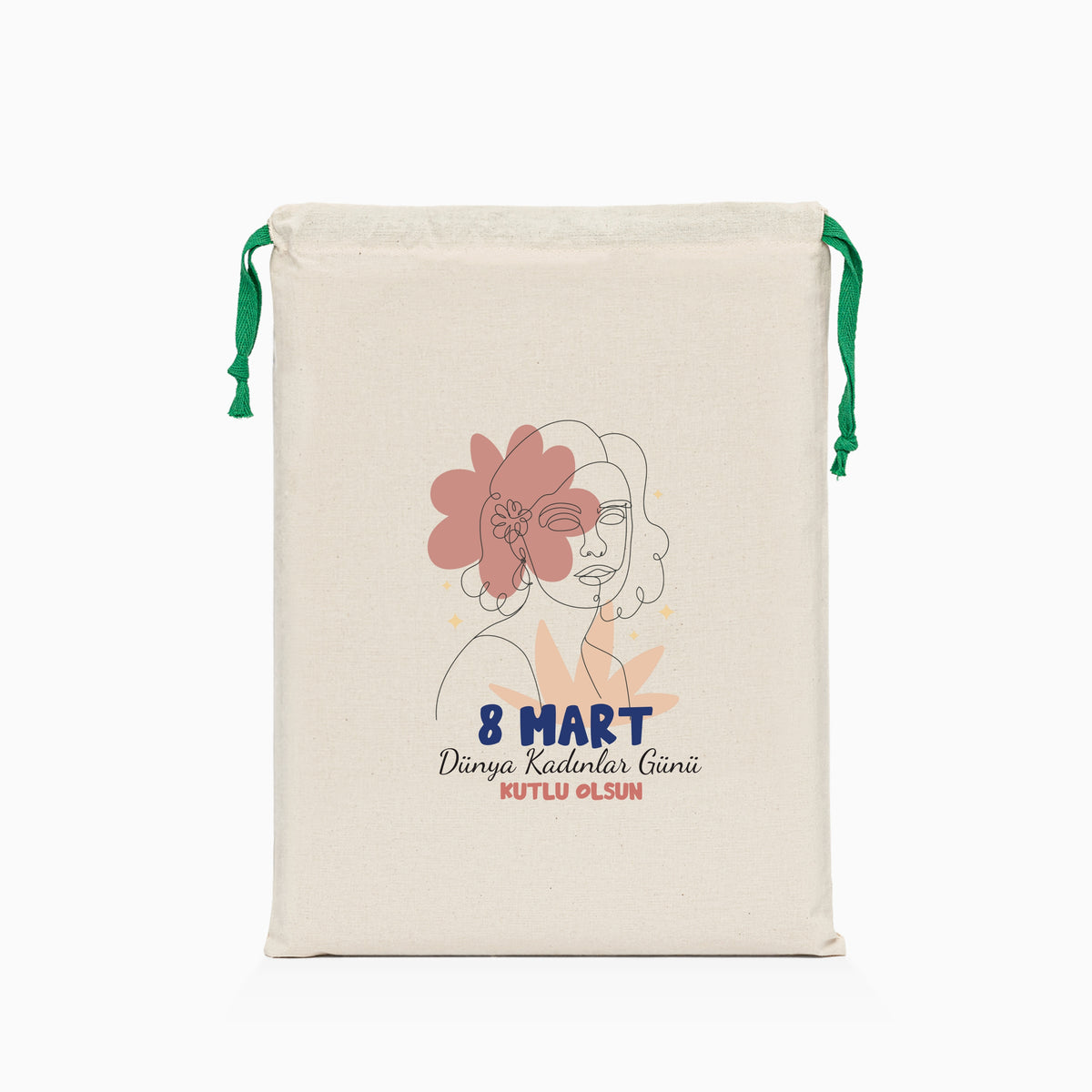 8 Mart Baskılı Ham Bez Kese