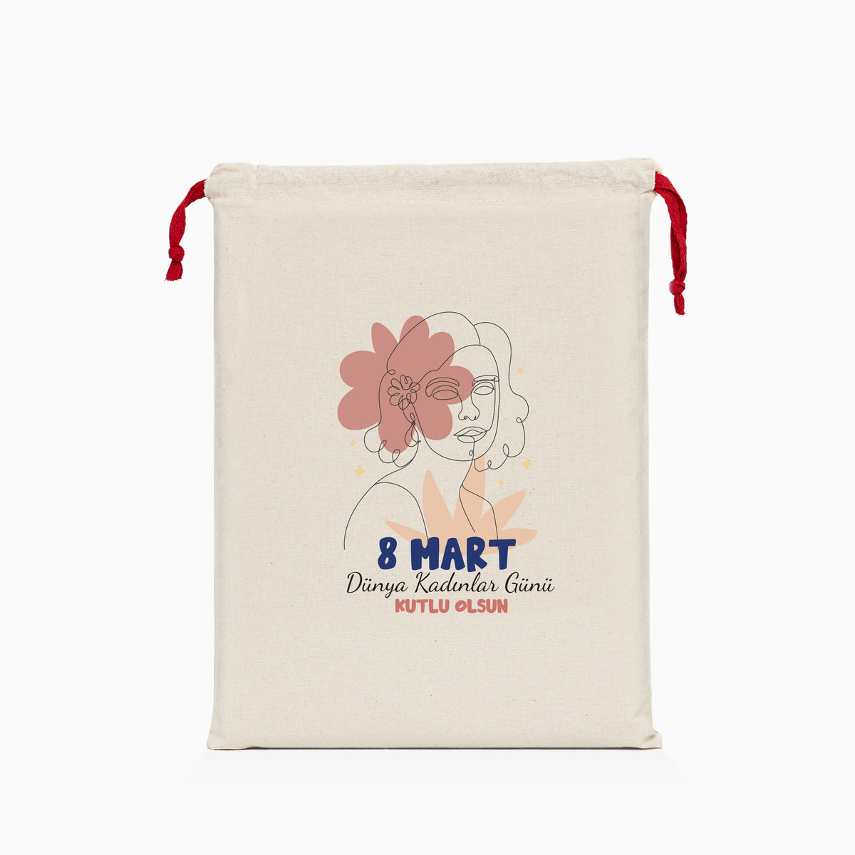 8 Mart Baskılı Ham Bez Kese
