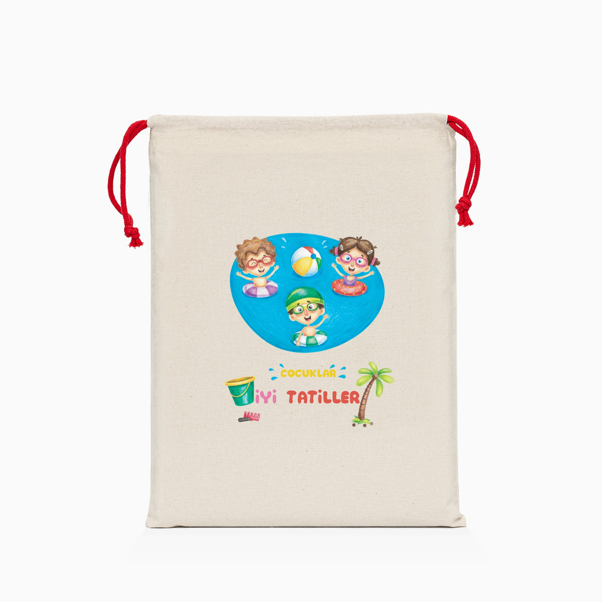 İyi Tatiller Baskılı Ham Bez Kese